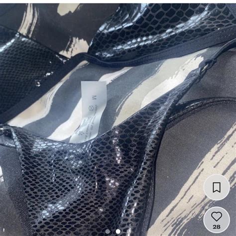 Black PU Thong Bikini From SHEIN Size M X Depop