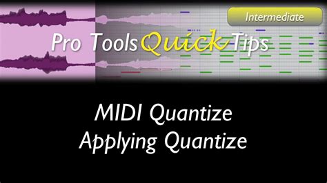 Pro Tools MIDI Quantize Applying Quantize YouTube