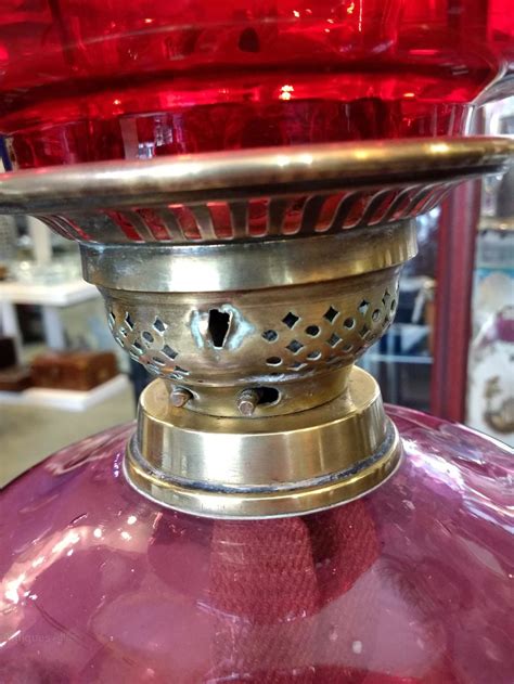 Antiques Atlas Victorian Cranberry Glass Oil Lamp