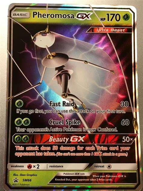 Pokemon Pheromosa Gx Sm66 Ultra Beast Card Holo Promo New Ebay