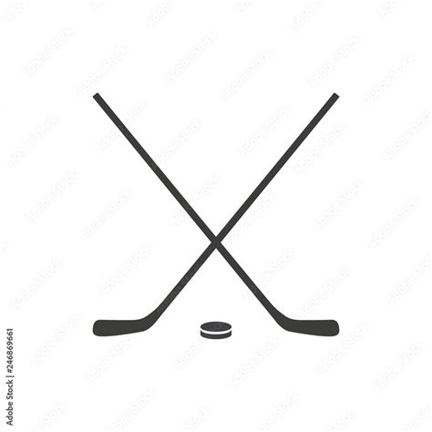 Crossed Hockey Sticks Vector