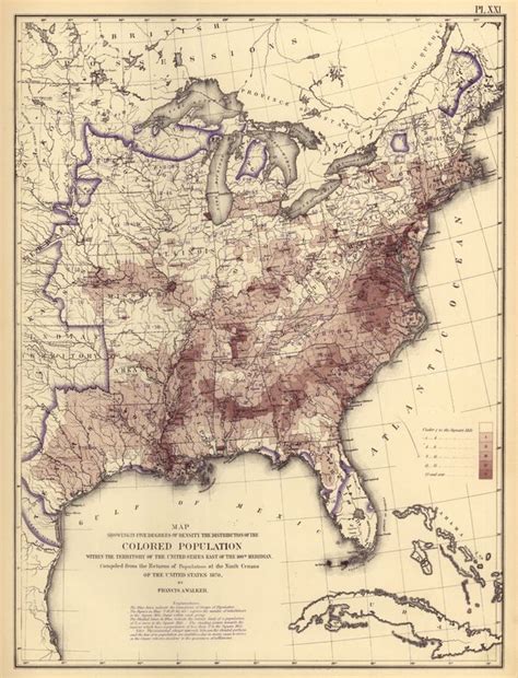 1870 Population Density Map Of The Us Map