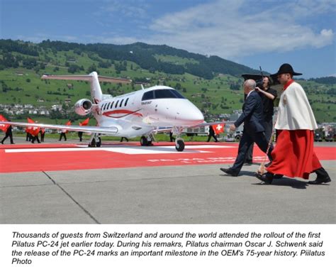 Pilatus Rolls Out PC 24 Super Versatile Jet Skies Mag