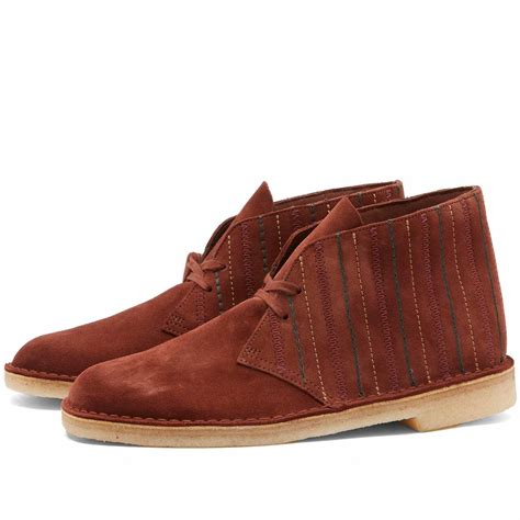 Clarks Originals Men S Desert Boot Dancehall In Rust Brown Suede Clarks