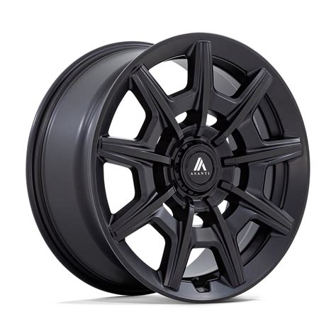 ASANTI BLACK SATIN BLACK WITH GLOSS BLACK FACE 22X9 BOLTAGE 5X112