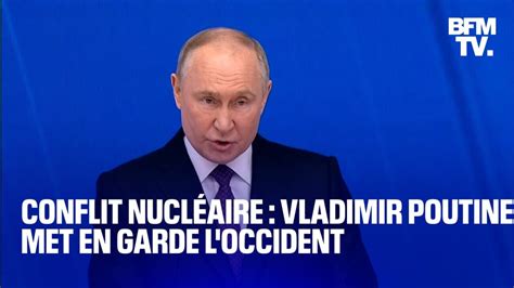 Vladimir Poutine met en garde l Occident contre un risque réel de