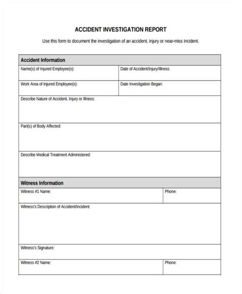 Investigation Report Examples Format Pdf Examples Reportform Net