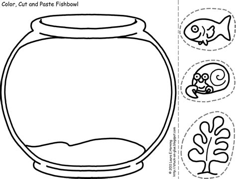 Fish Bowl Coloring Sheet - Cliparts.co