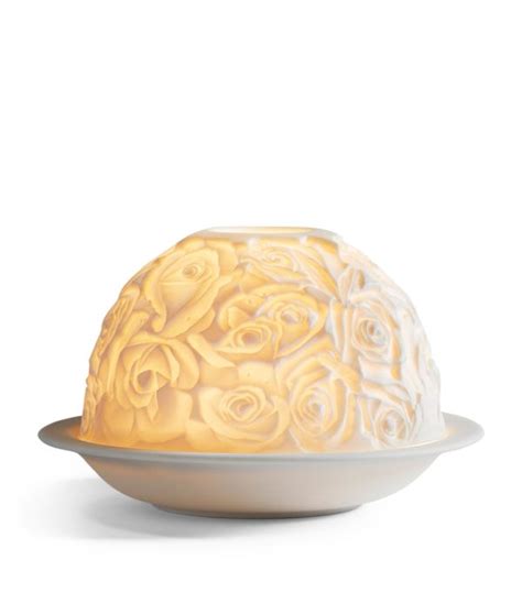 Bernardaud White Roses Led Votivelight Lithophane Harrods Uk