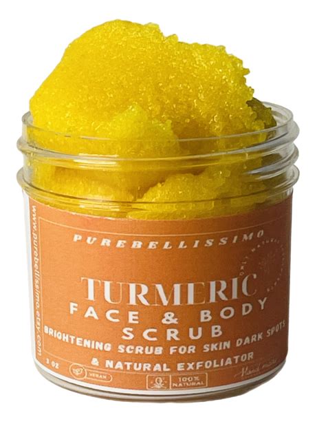 Turmeric Sugar Scrub Skin Brightening Face Scrub With Niacinamide And