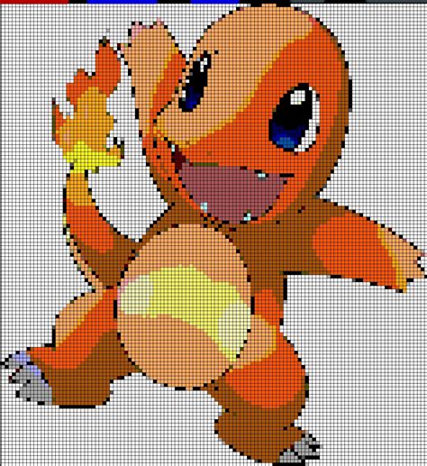 Charmander Pixel Art Pokemon Pixel Art Grid Anime Pixel Art Porn