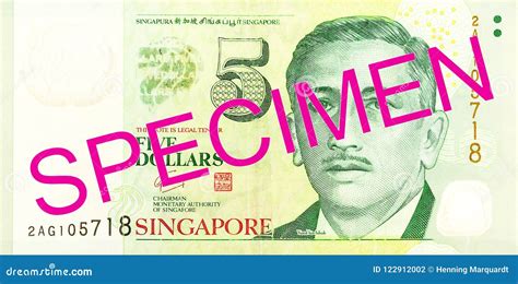 Singapore Dollar Bank Note Obverse Stock Photo Image Of Market