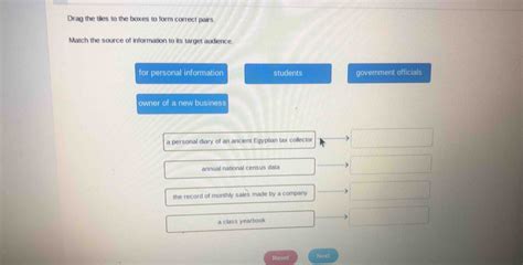 Solved Drag The Tiles To The Boxes To Form Correct Pairs Match The