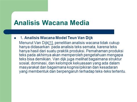 Model Analisis Wacana Kritis Van Dijk Seputar Model