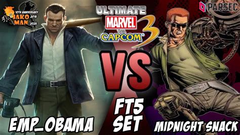 UMVC3 Parsec FT5 Set EMP Obama VS Midnight Snack YouTube