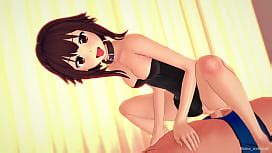 Megumin Undressed And Stood In Front Of A Black Gentleman KonoSuba Hentai Cartoon Parody