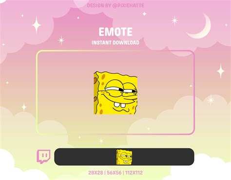 Spongebob Eheh Emote spongebob Emote Twitch Emote Twitch Meme - Etsy