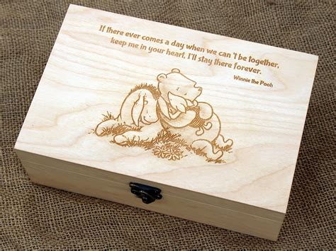 Winnie The Pooh Verse Custom Saying On Wooden Box Memory Box Custom