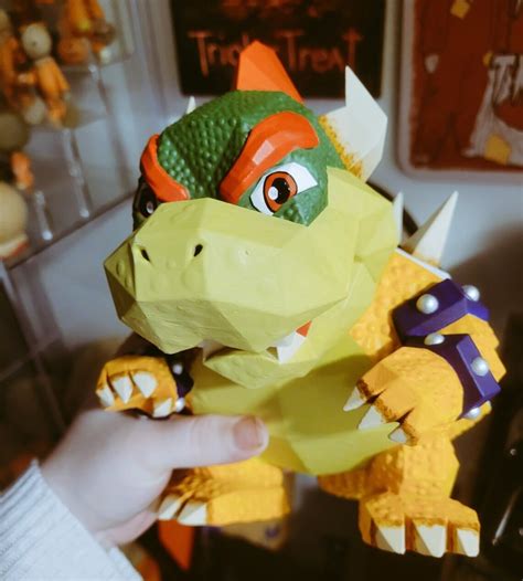 Plantilla 3D de papel Papercraft Bowser 64 Etsy España