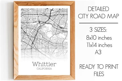 Whittier California City Map Graphic By Svgexpress · Creative Fabrica