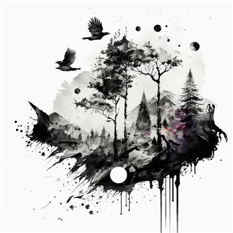 ArtStation - Ink Painting Illustration Pack | Artworks