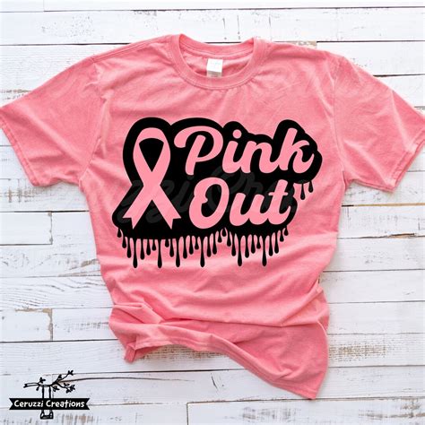 Pink Out Svg Pink Out Drip Svg Breast Cancer Awareness Svg Breast Cancer Shirt Svg Football Svg