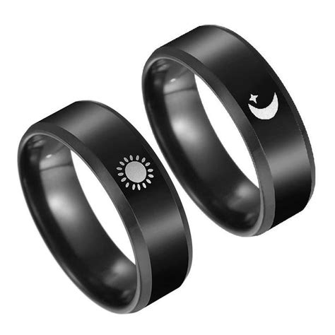 Plated Sun And Moon Promise Ring Anel Falange Championship Rings G