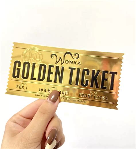 Wonka Bar Golden Ticket Ebay