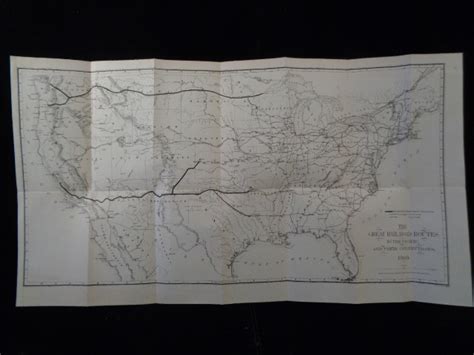 Sold Price 1869 Map Great Railroad Routes Invalid Date Pdt