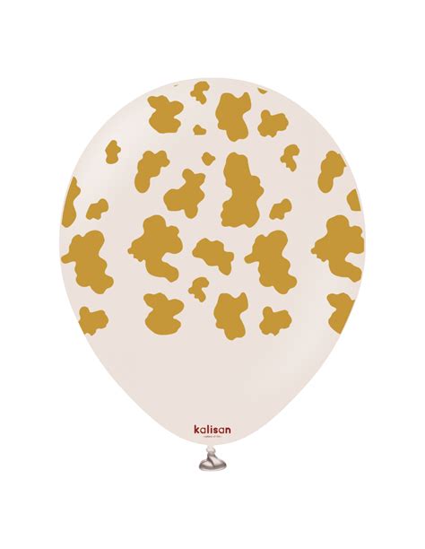 Balon Latex Cm Safari Cow White Sand Gold Kalisan