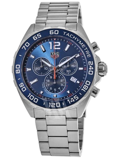 Tag Heuer Formula 1 Quartz Chronograph Blue Dial Steel Men S Watch