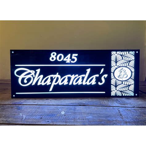 Waterproof Acrylic LED Name Plate Customisable Online