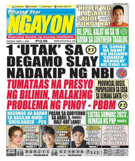 Pilipino Star Ngayon April Newspaper Get Your Digital