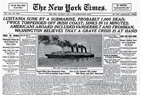 Lessons from the Sinking of the Lusitania - The History Reader : The ...