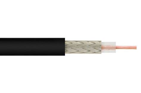 Flexible Rg174 Coax Cable Single Shielded With Black Pvc Jacket