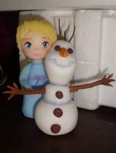 Adorno Para Torta En Porcelna Fría Elsa Anna Y Olaf en venta en Mar