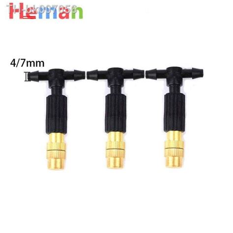 5pcs Adjustable Barbed Brass Misting Nozzles Garden Gardening