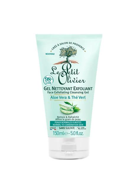 Le Petit Olivier Gel De Curatare Exfoliant Fata Cu Aloe Vera Si Ceai