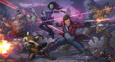 Guardians Of The Galaxy Hd Comic Wallpaper By Patrick Brown