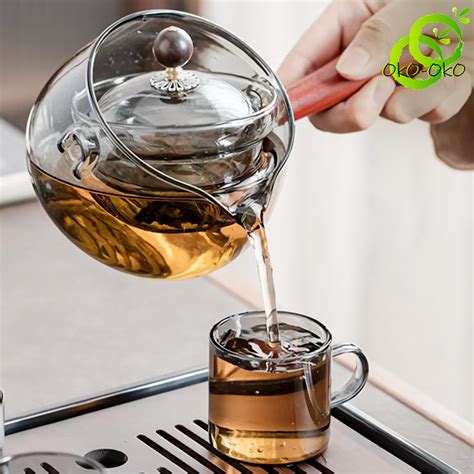 Rotating Glass Teapot Ml Oko Oko