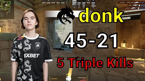 CS2 Donk Pov Faceit Ancient 45 21 5 Triple Kills Jun 10 2024