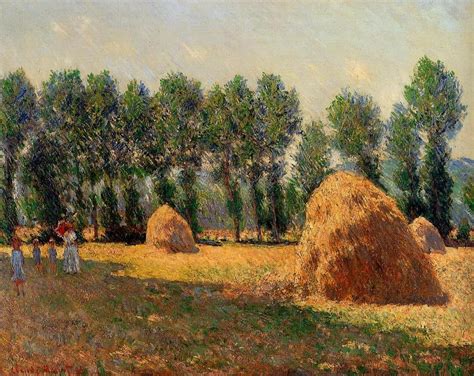 Paintings Reproductions Haystacks at Giverny, 1885 by Claude Monet (1840-1926, France ...