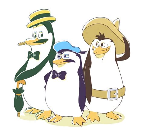 Skipper, Rico and Kowalski | Penguins of madagascar, Penguin cartoon ...