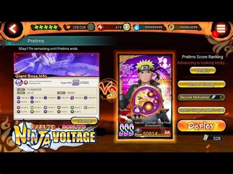 NxB NV Naruto The Final Showdown VS Giant Boss Level 82 VLWC No