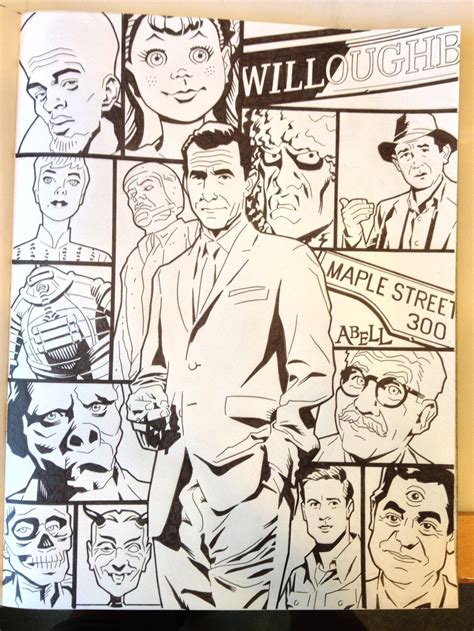 Rod Serling From The Twilight Zone Art By Dusty Abell Twilight Zone