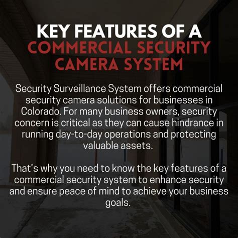 Key Features of a Commercial Security Camera System