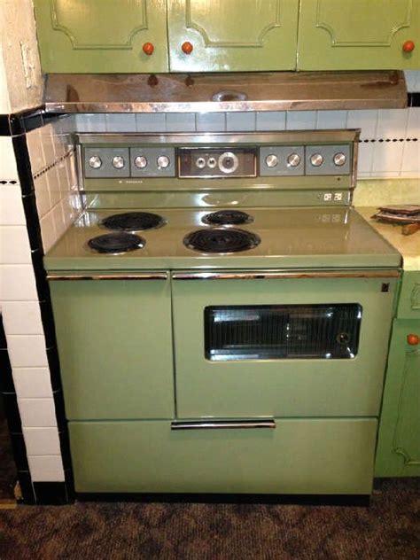 S Hotpoint Range Avocado Green Retro Kitchen Appliances