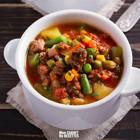 Soupe repas bœuf et légumes Mon Carnet De Recettes