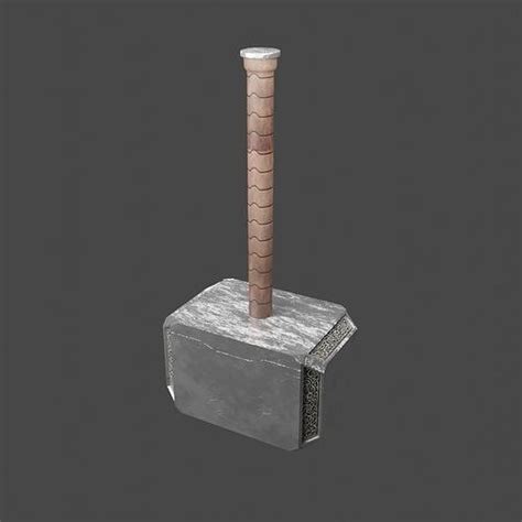 Mjolnir Low Poly Free Vr Ar Low Poly D Model Cgtrader