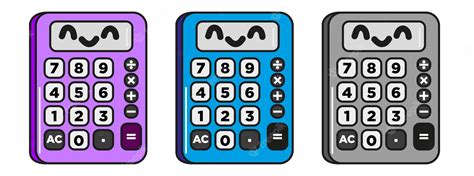 Premium Vector Cute Calculator Icon Kawaii Calculator Vector